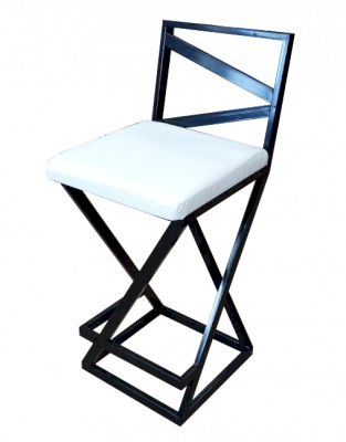 Полубарный стул Лофт с мягким сиденьем (Вятские сани)